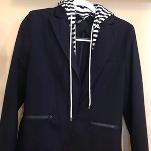 Aqua blazer with zip out liner.